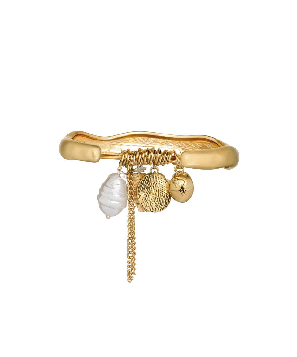 Hamsa Eye Charm Cuff Bracelet | Stylika