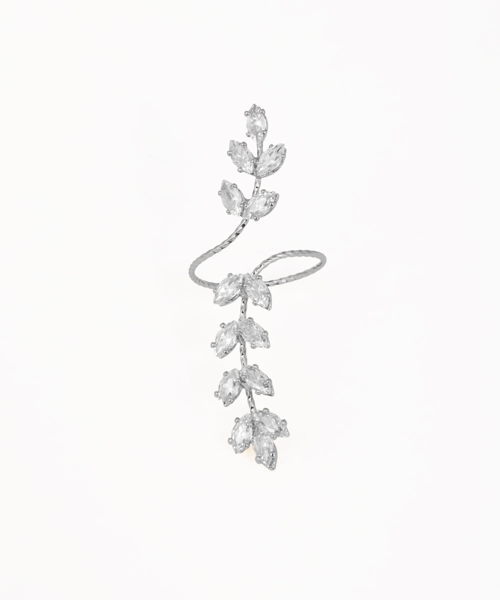 Nature-Inspired Sparkle Full Finger Adjustable Ring | Stylika