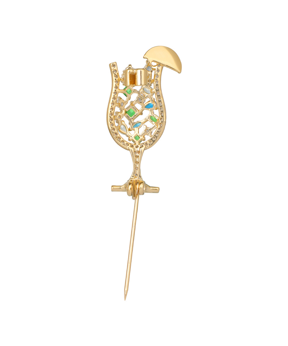 Cocktail Glass Brooch | Stylika