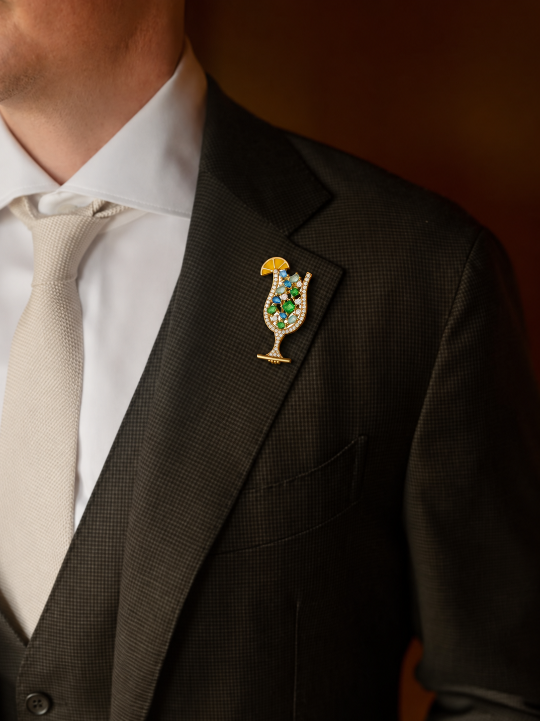 Cocktail Glass Brooch | Stylika
