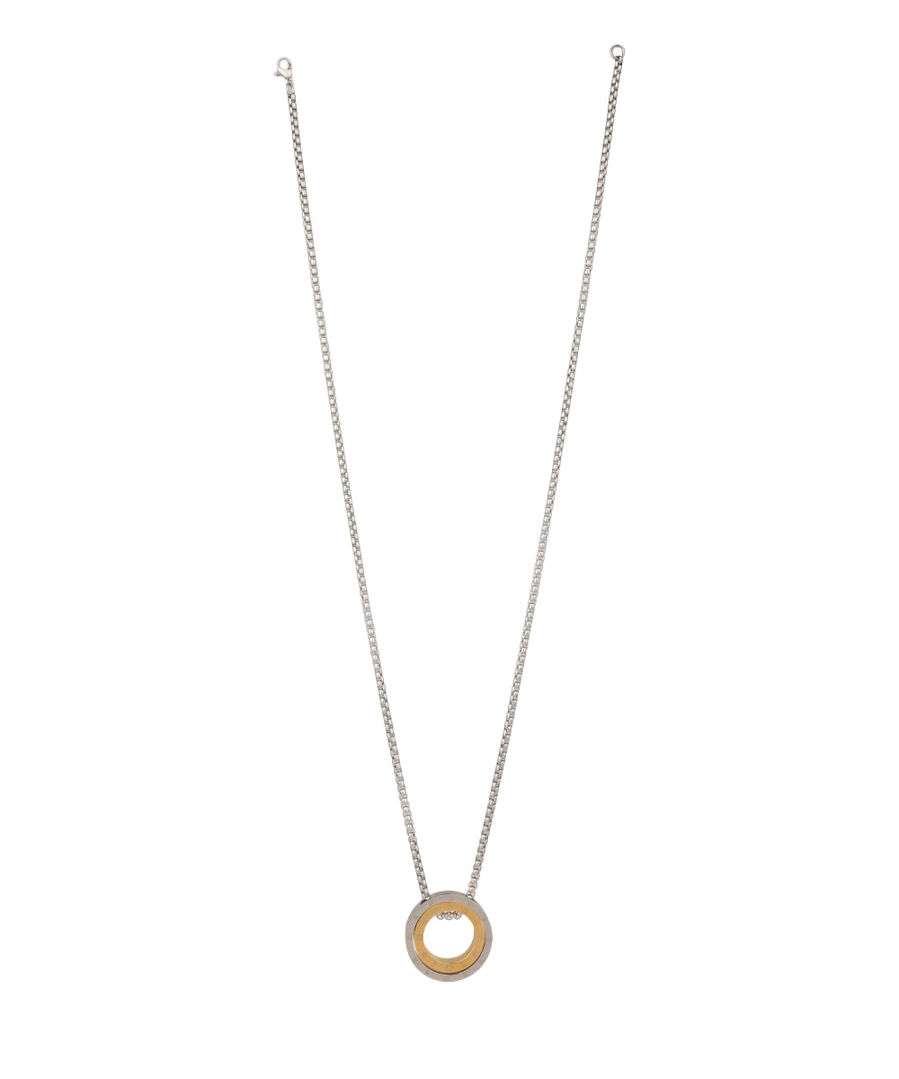 Dual-Tone Bearing Pendant Necklace | Stylika