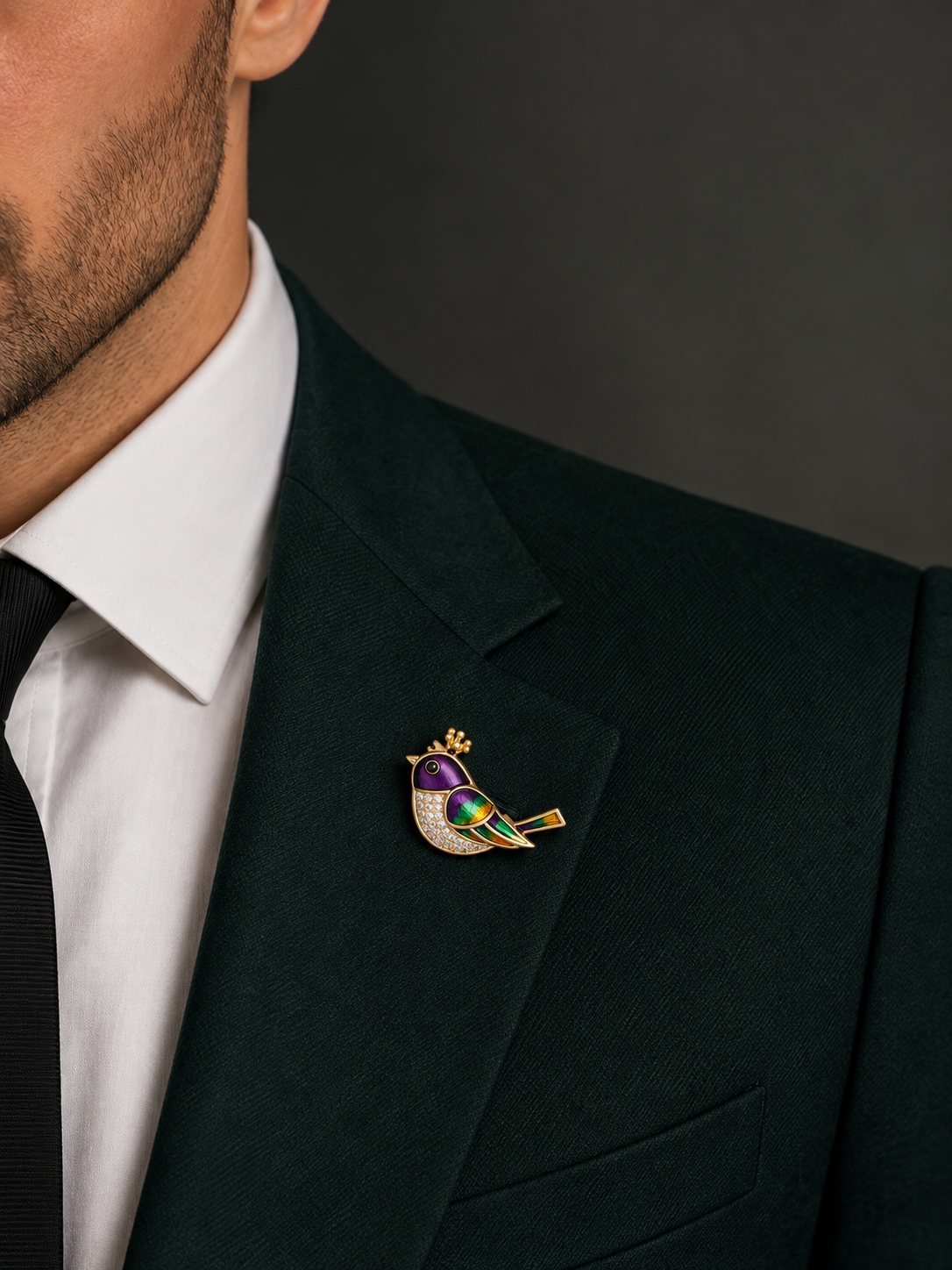 Bird Decorative Enamel Style Brooch | Stylika