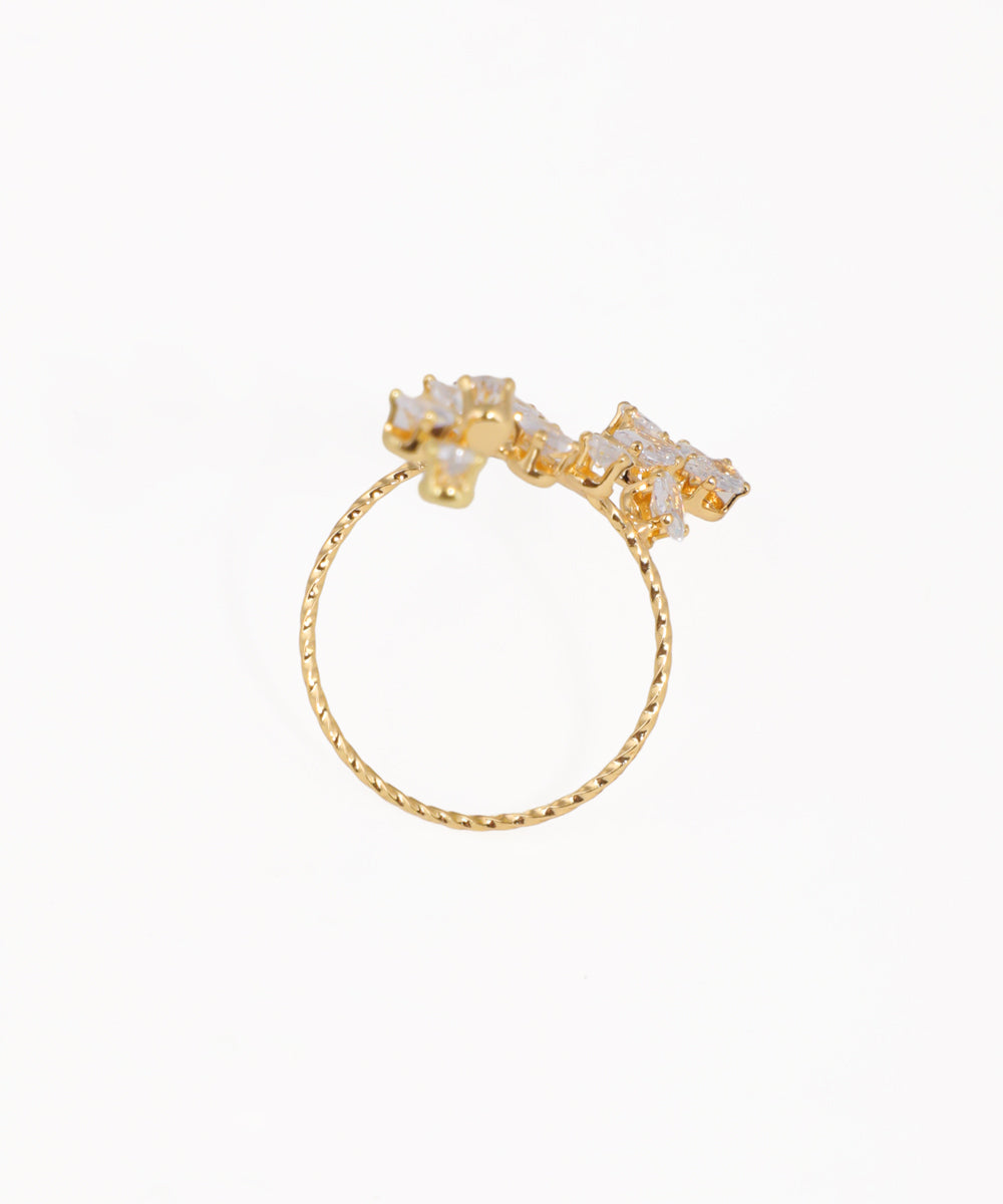 Artisan-Crafted Sparkling Vine Wrap Statement Ring | Stylika