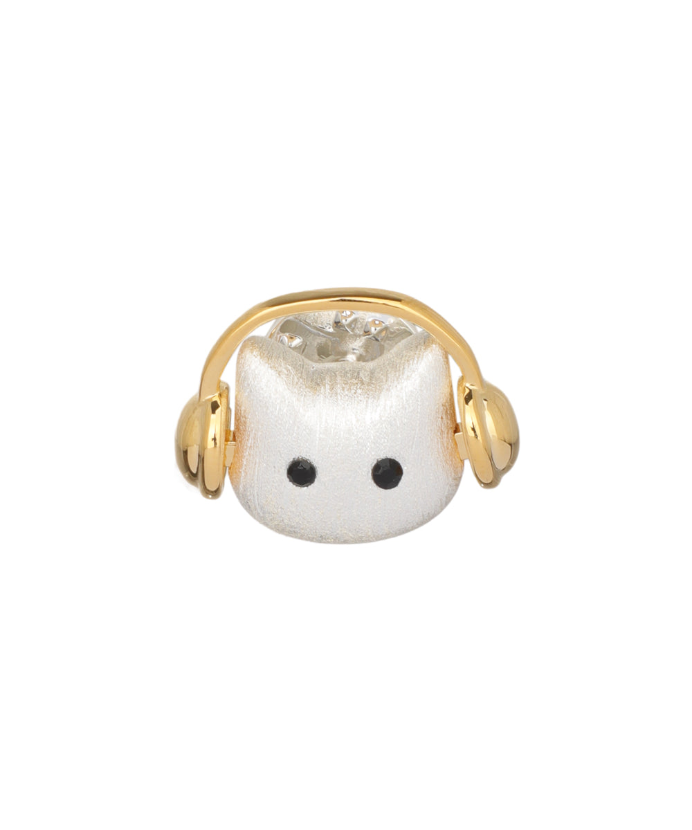 Cat With Headphone Brooch | Stylika