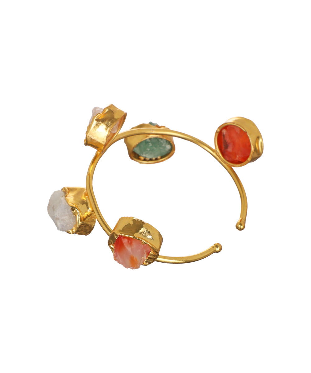 Five Stone Open Cuff Bracelet | Stylika