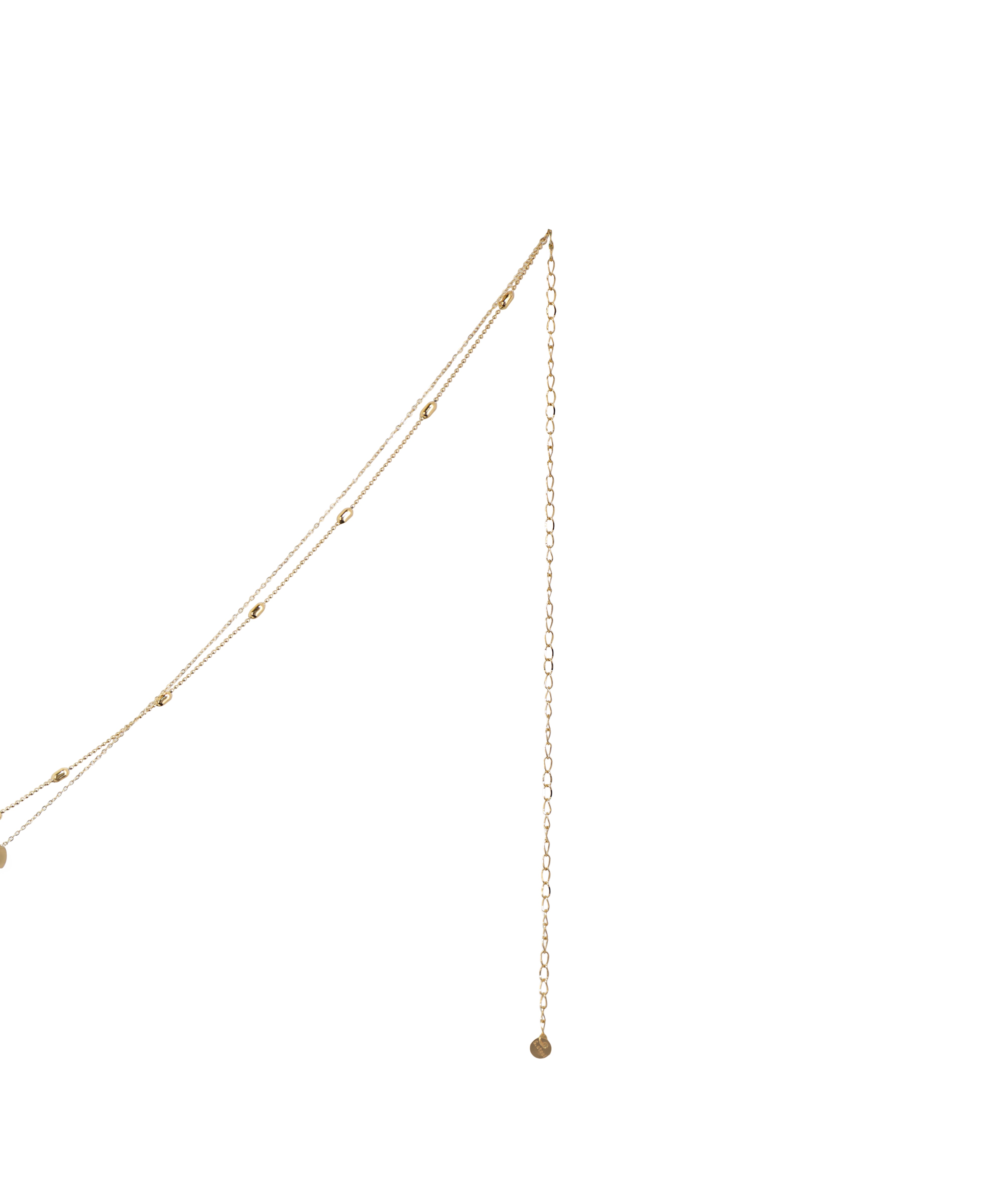 Delicate Layered Heart Charm & Bead Waist Chain | Stylika