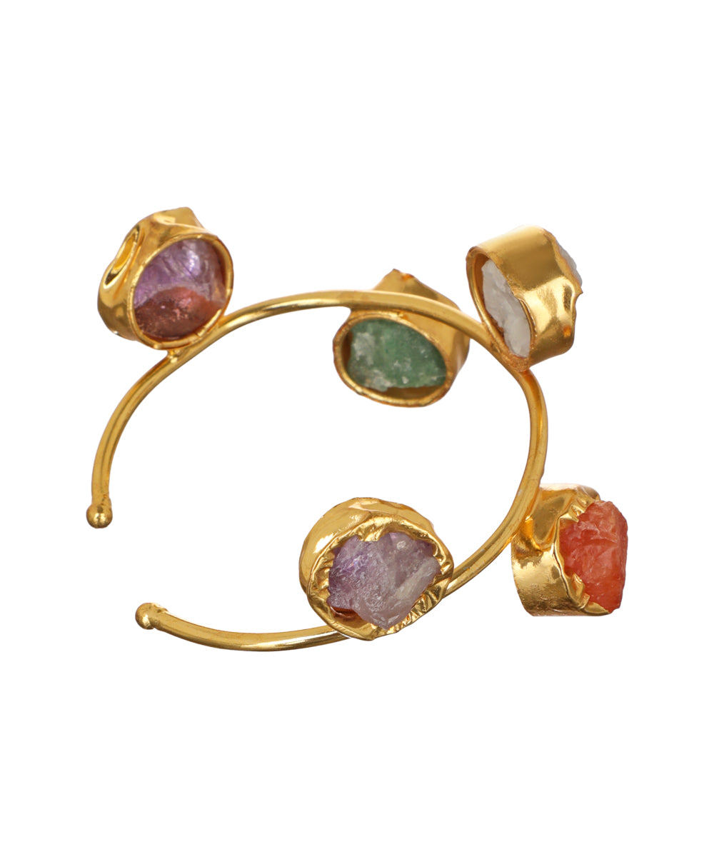Five Stone Open Cuff Bracelet | Stylika