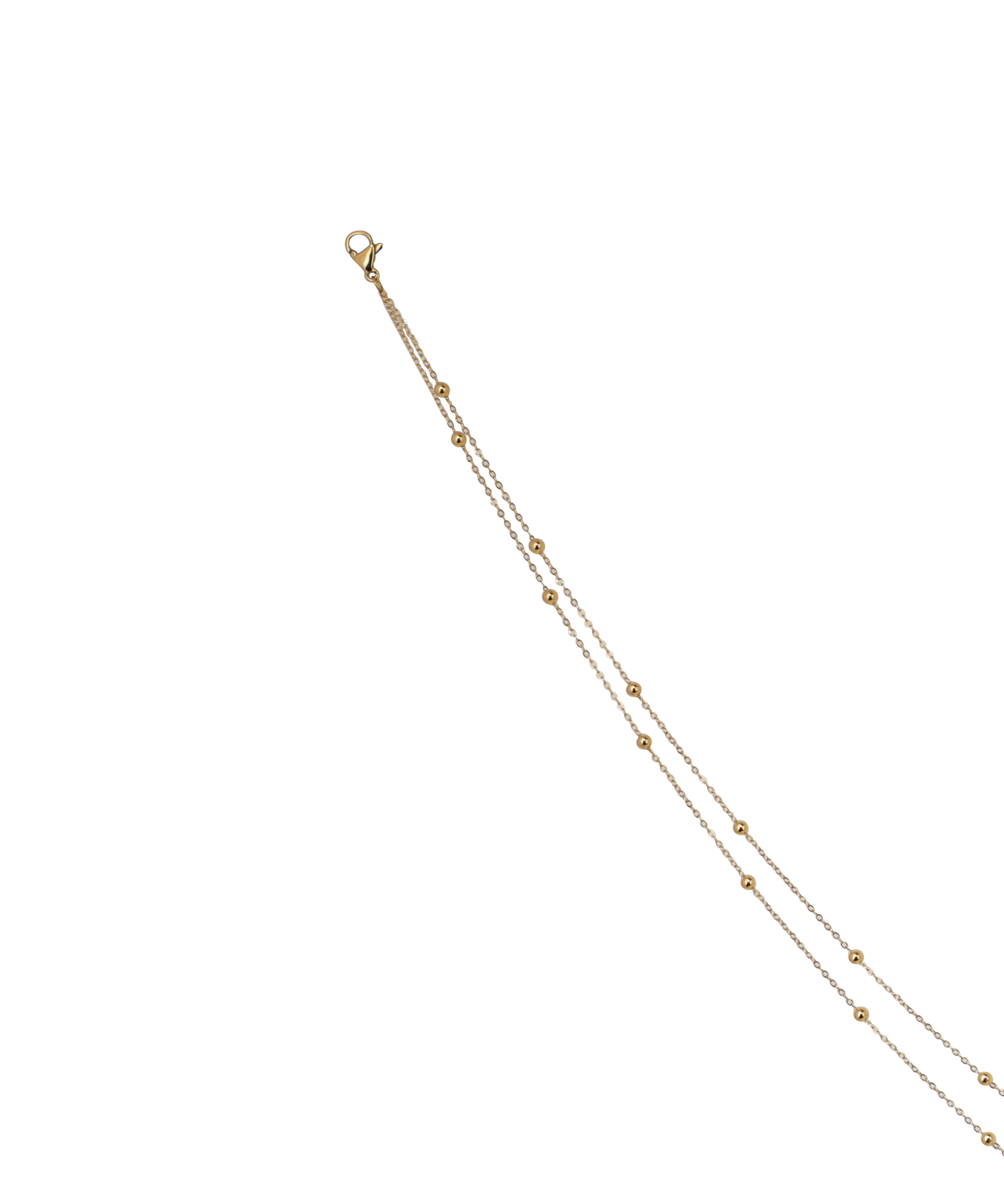 Delicate Layered Beaded Waist Chain with Heart Charm | Stylika