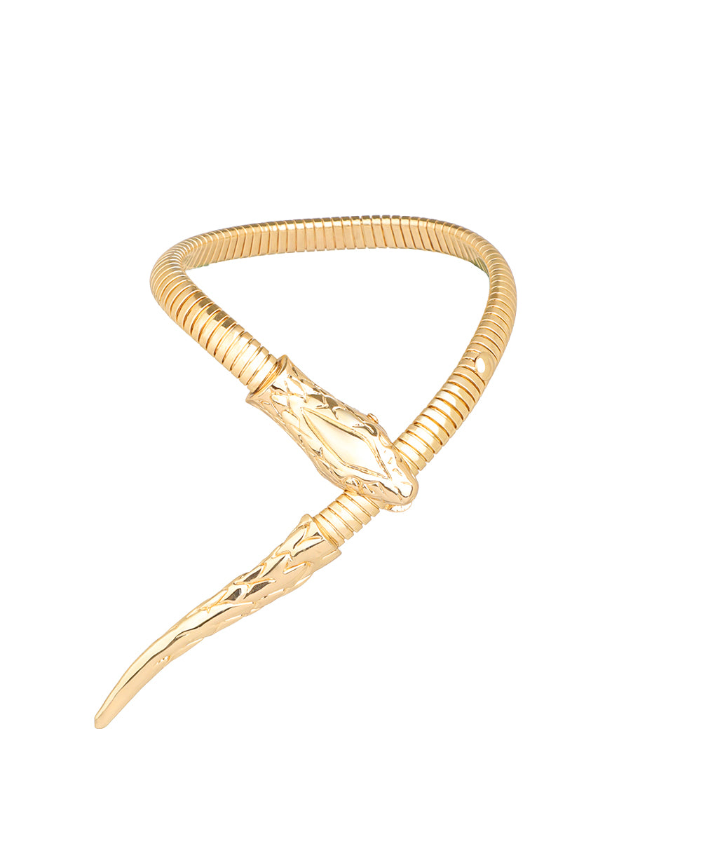 Serpent Head Flexible Bangle Bracelet | Stylika