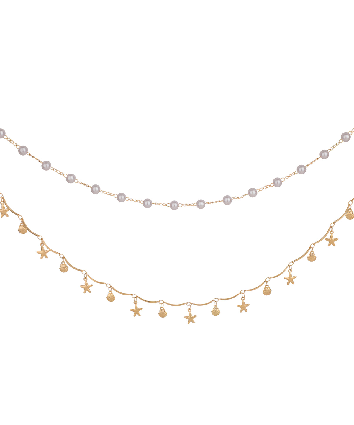 Layered Star and Shell Motif Waist Chain | Stylika