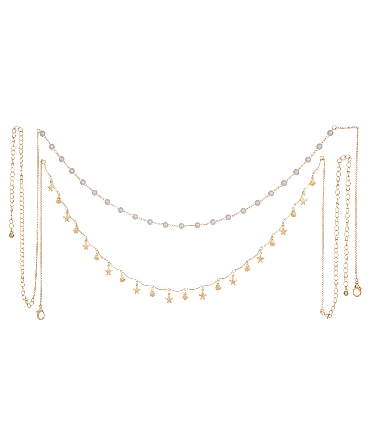 Layered Star and Shell Motif Waist Chain | Stylika