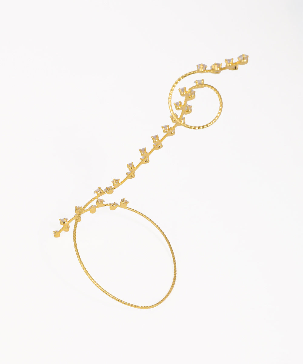 Distinctive Sparkling Vine Wrap Hand Cuffs | Stylika