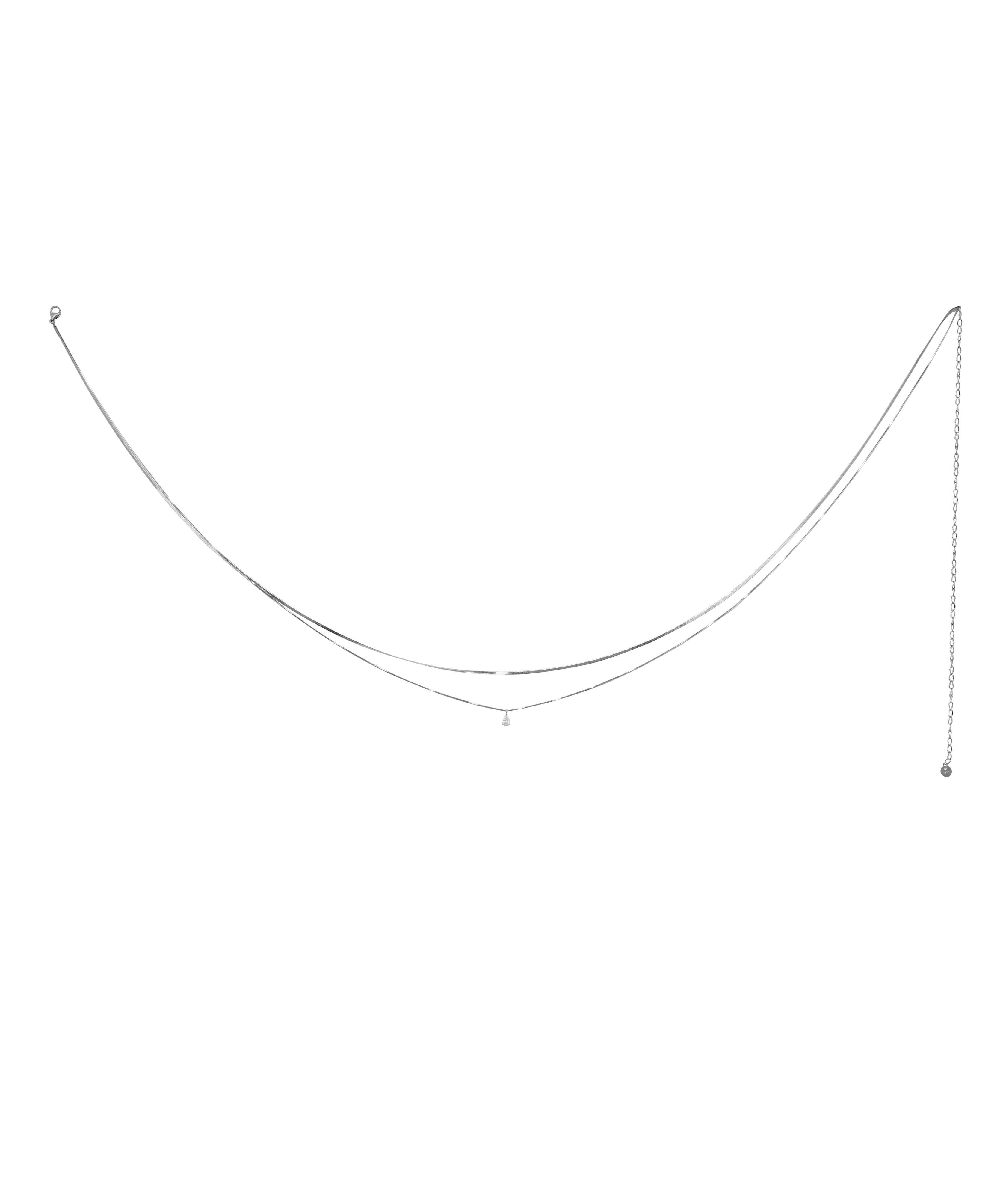 Minimalist Layered Waist Chain with Single Stone Drop | Stylika