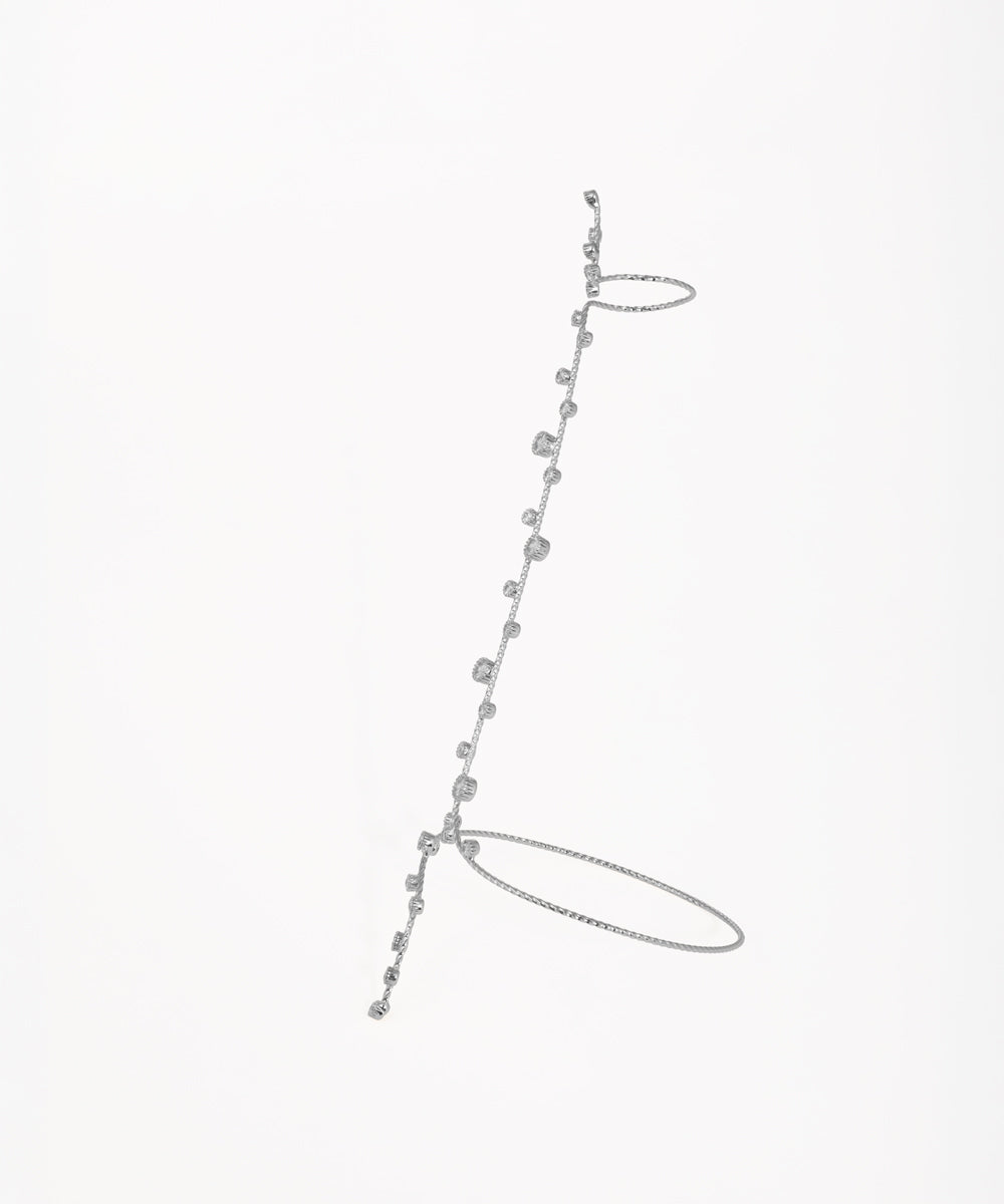 Sculptural Winding Sparkle Hand Cuffs | Stylika