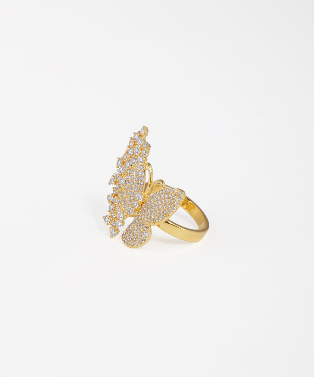 Pavé Butterfly Cluster Statement Ring | Stylika