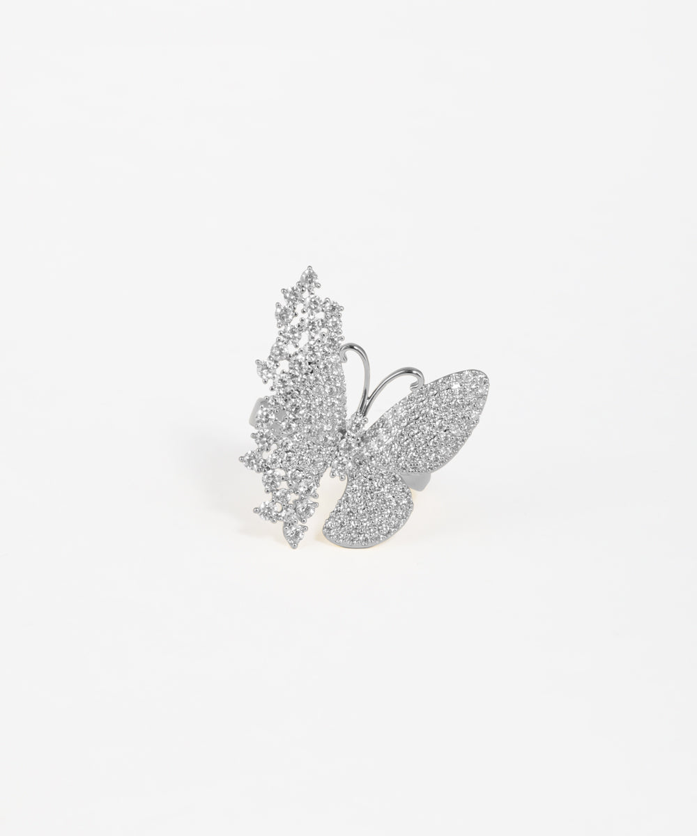 Pavé Butterfly Cluster Statement Ring | Stylika
