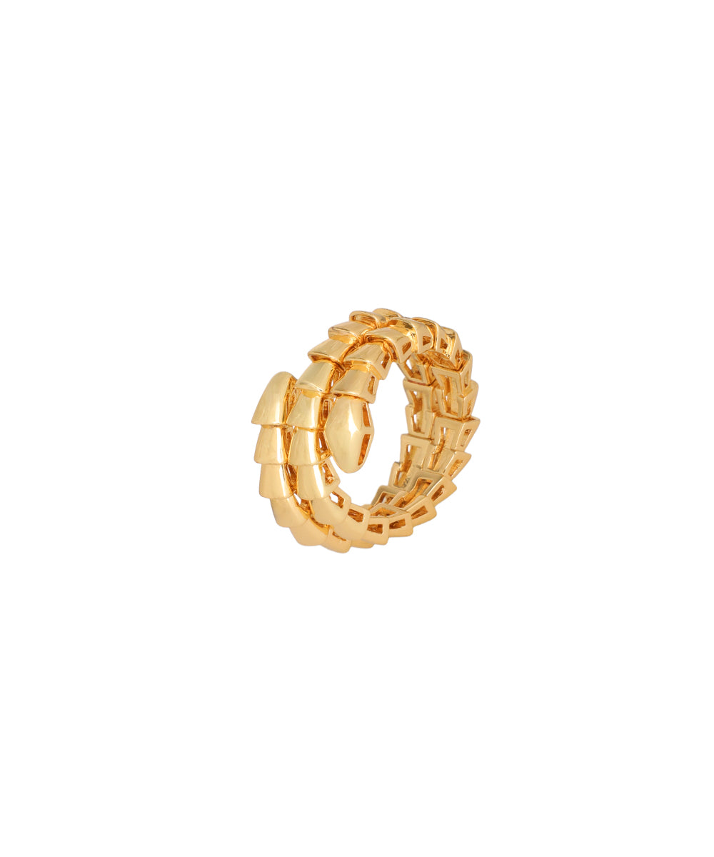 Snake with Golden Armour Ring | Stylika