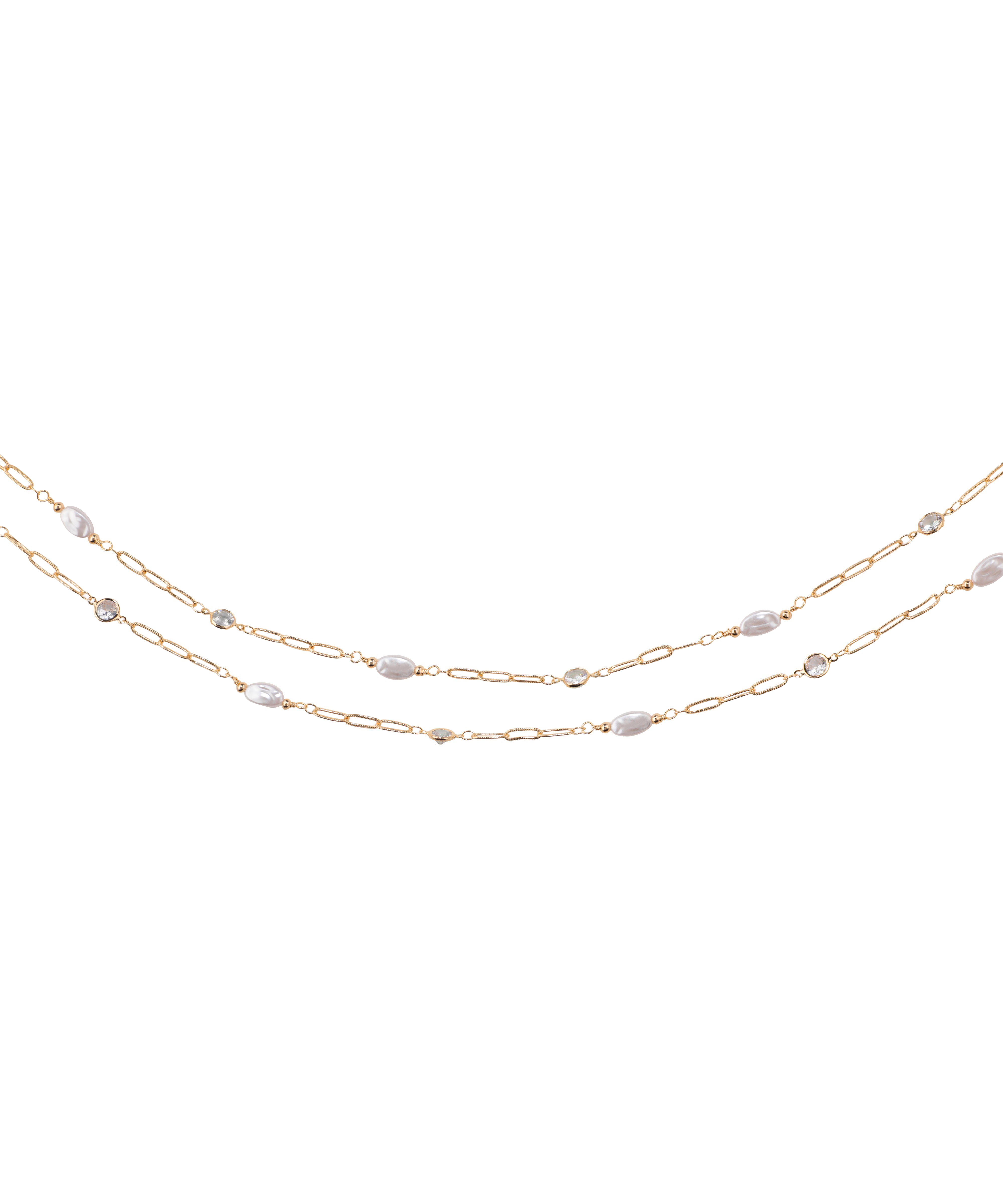 Elegant Dual-Layer Beaded Waist Chain with Adjuster | Stylika