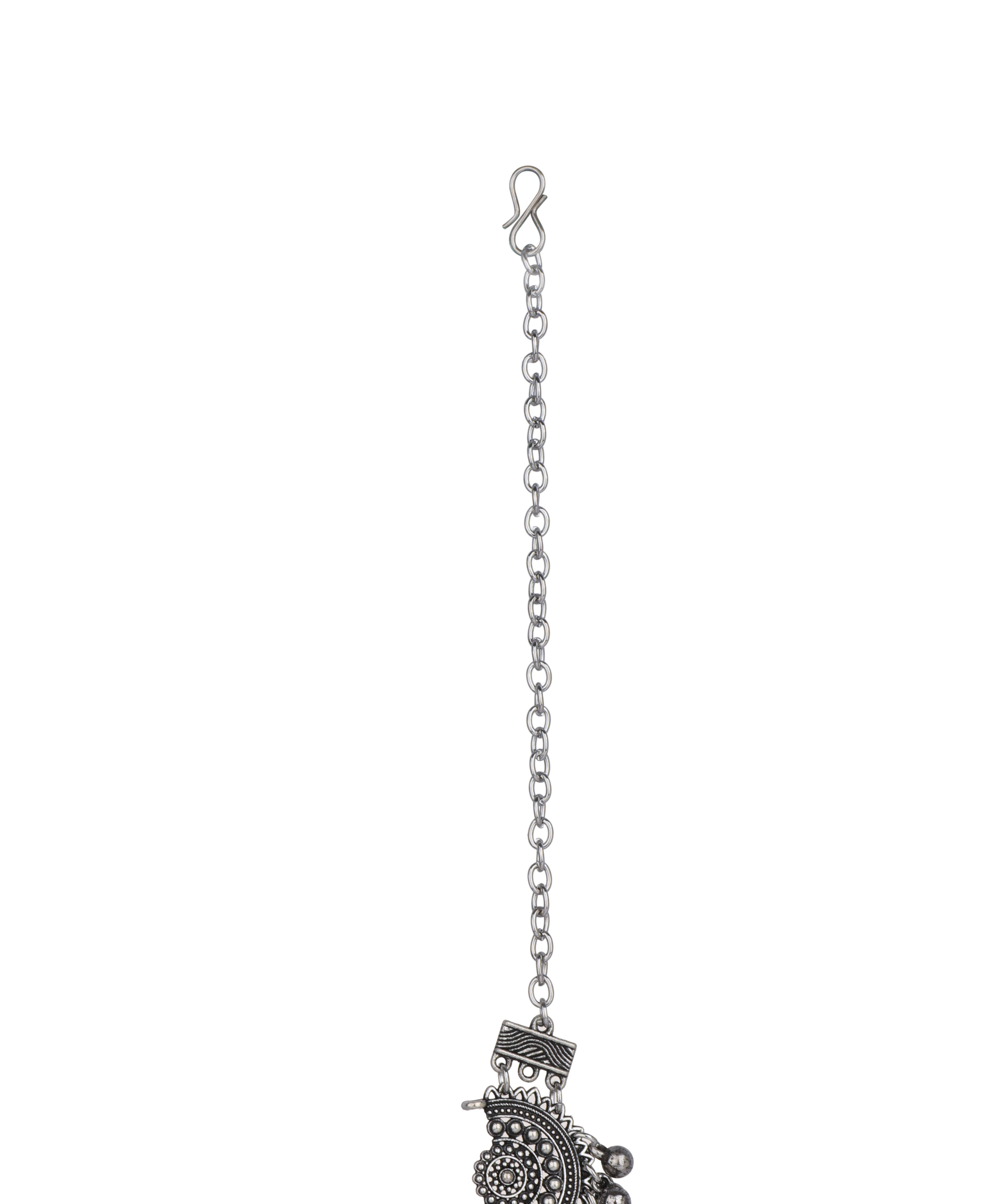 Crescent Jhumki Oxidised Necklace Set | Stylika