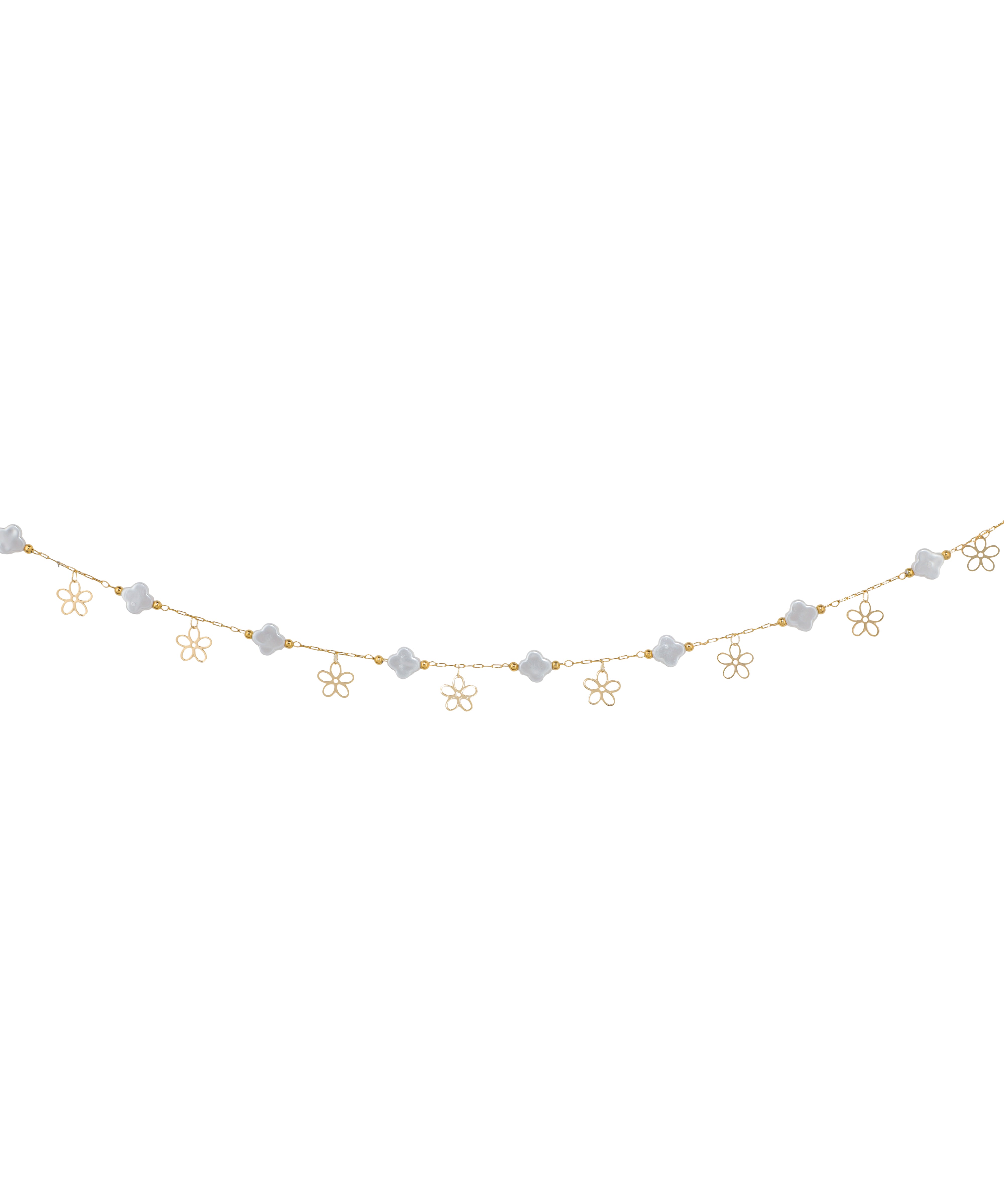 Dainty Floral Charm Waist Chain | Stylika