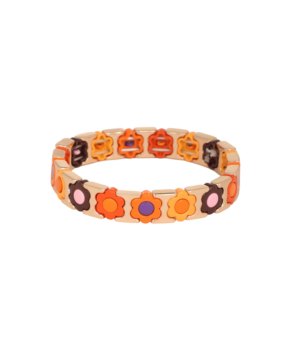 Pressed Petals In Block: Autumn Café Bracelet | Stylika