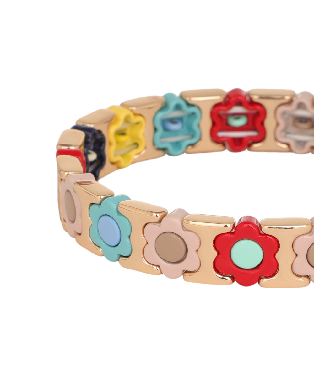 Pressed Petals In Block: Rainy Day Café Bracelet | Stylika