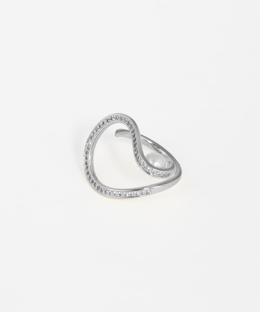 Pearl Loop Statement Ring | Stylika