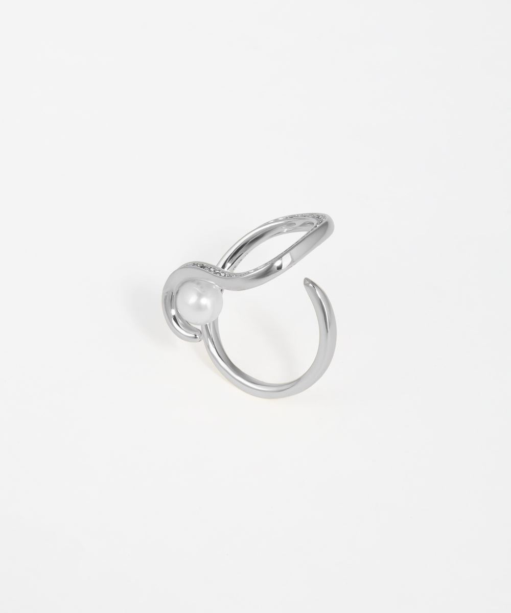 Pearl Loop Statement Ring | Stylika
