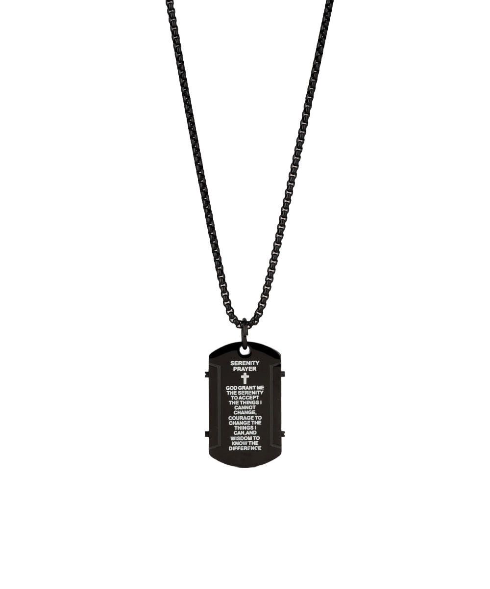 Serenity Prayer Tag Necklace | Stylika