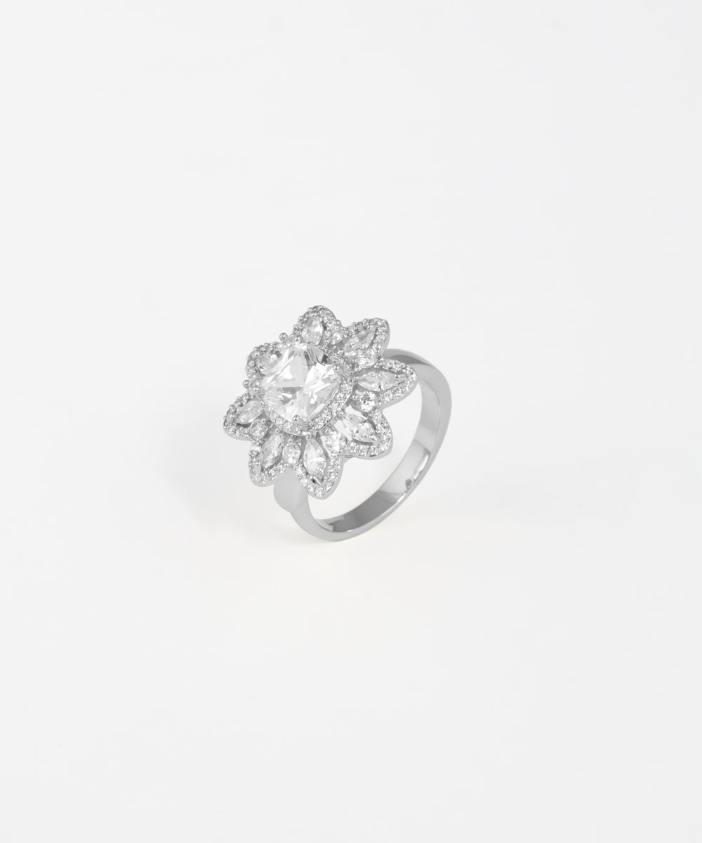 Floral Cluster Statement Ring | Stylika