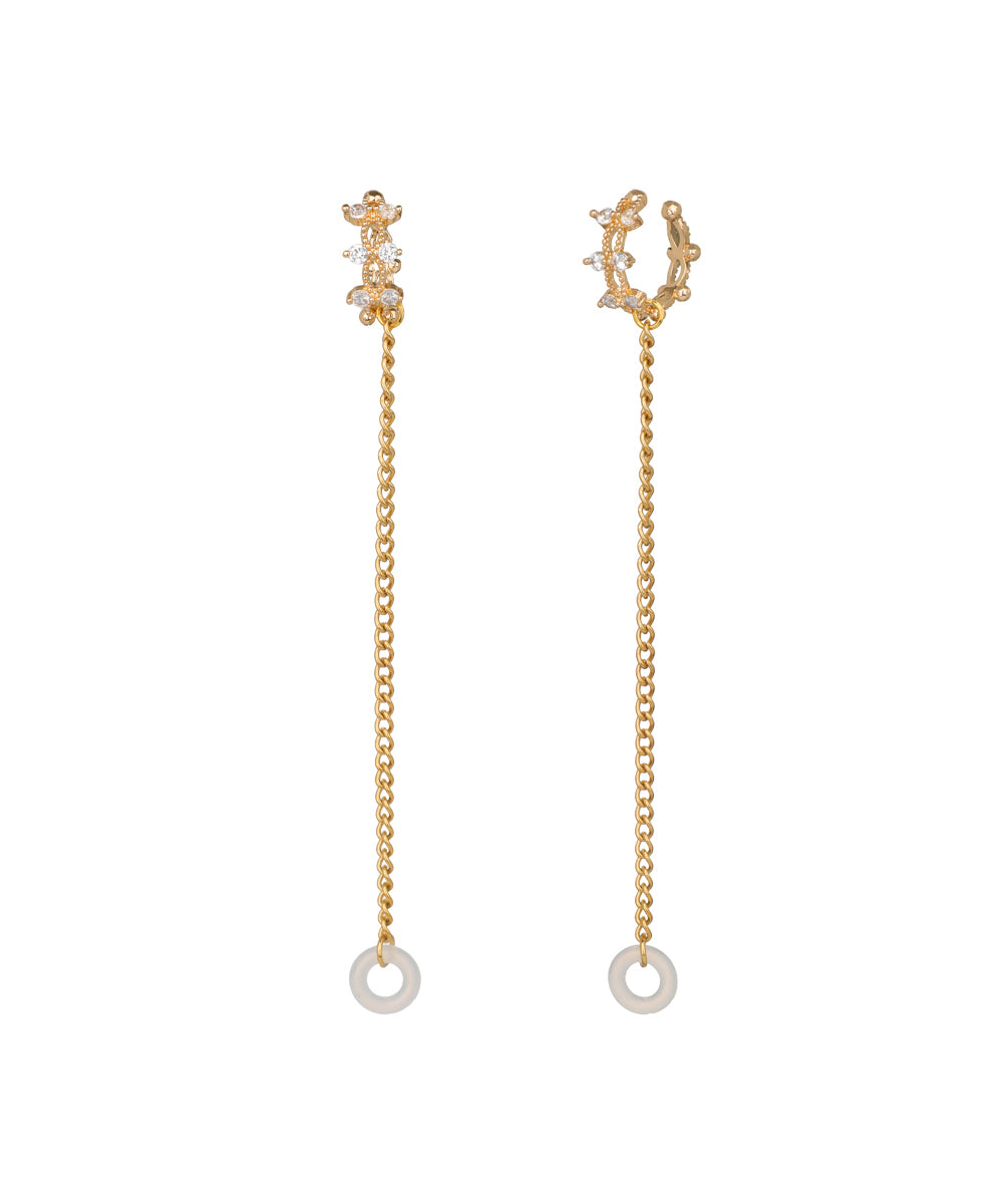 Floral Cluster Ear Cuff Chain for AirPods | Stylika