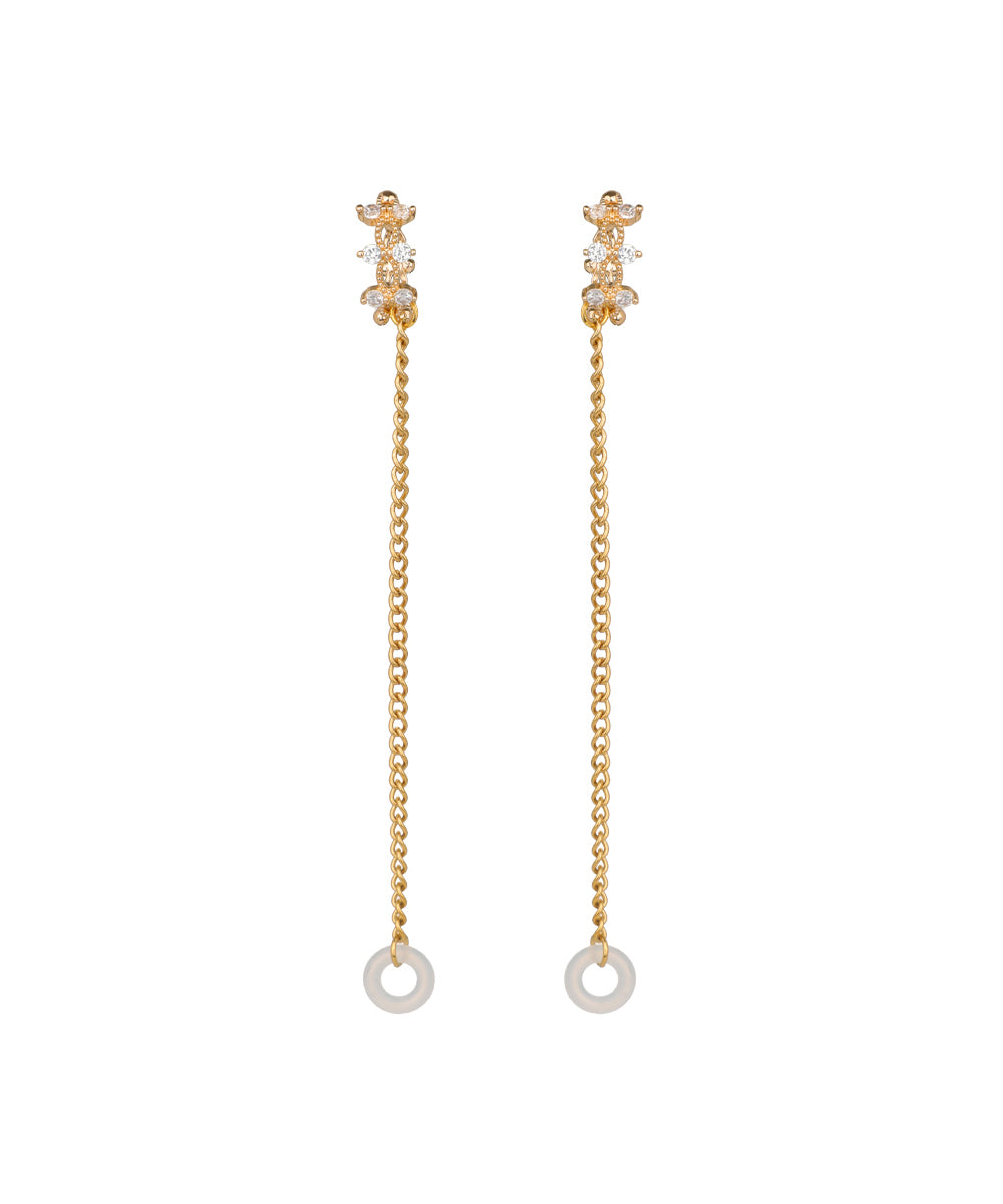 Floral Cluster Ear Cuff Chain for AirPods | Stylika