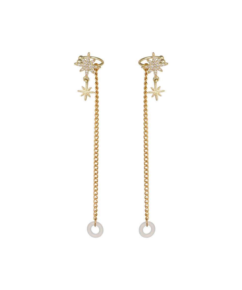 Starburst Charm Ear Cuff Chain for AirPods | Stylika