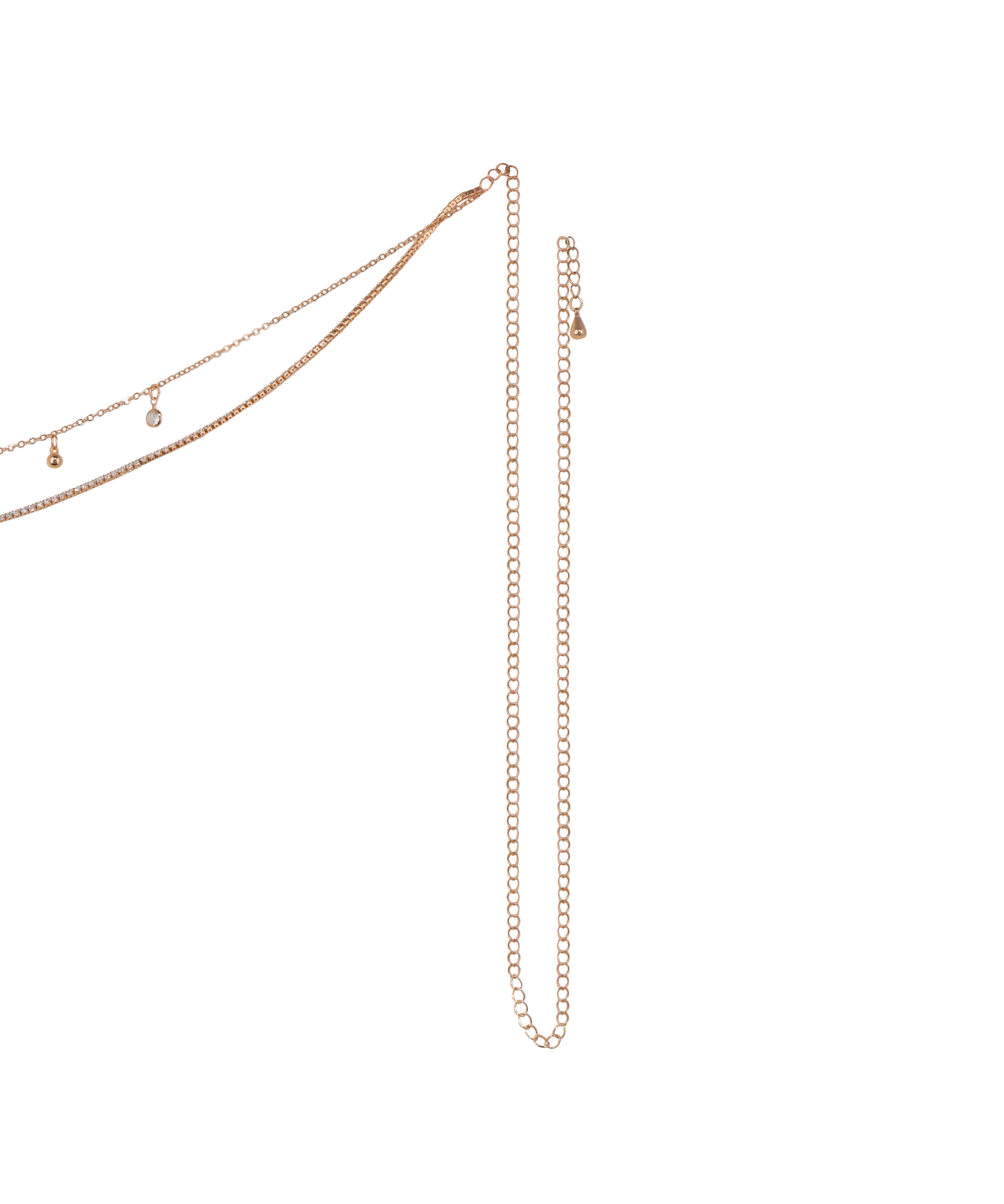 Layered Dainty Waist Chain with Sparkle Drops | Stylika