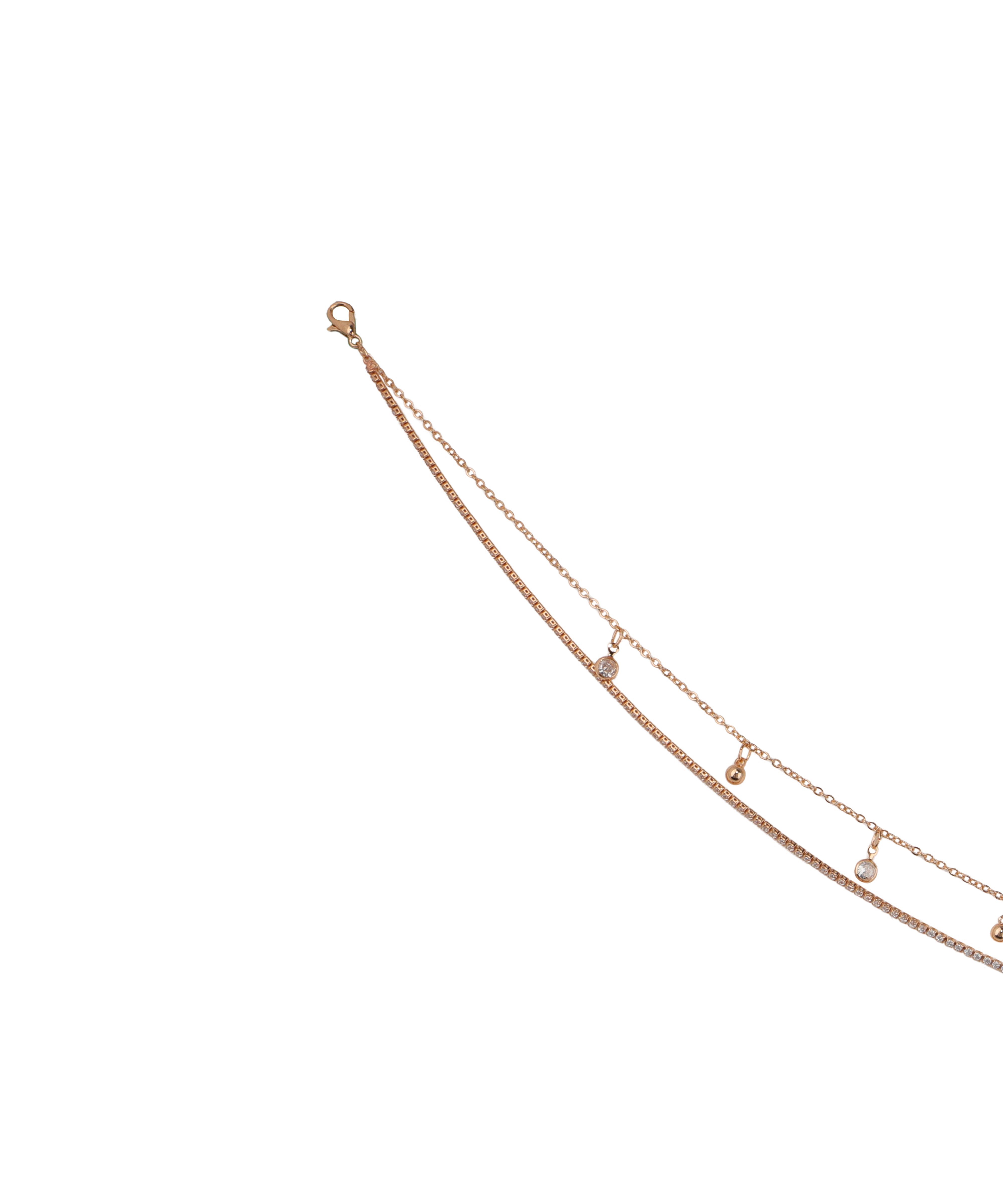 Layered Dainty Waist Chain with Sparkle Drops | Stylika