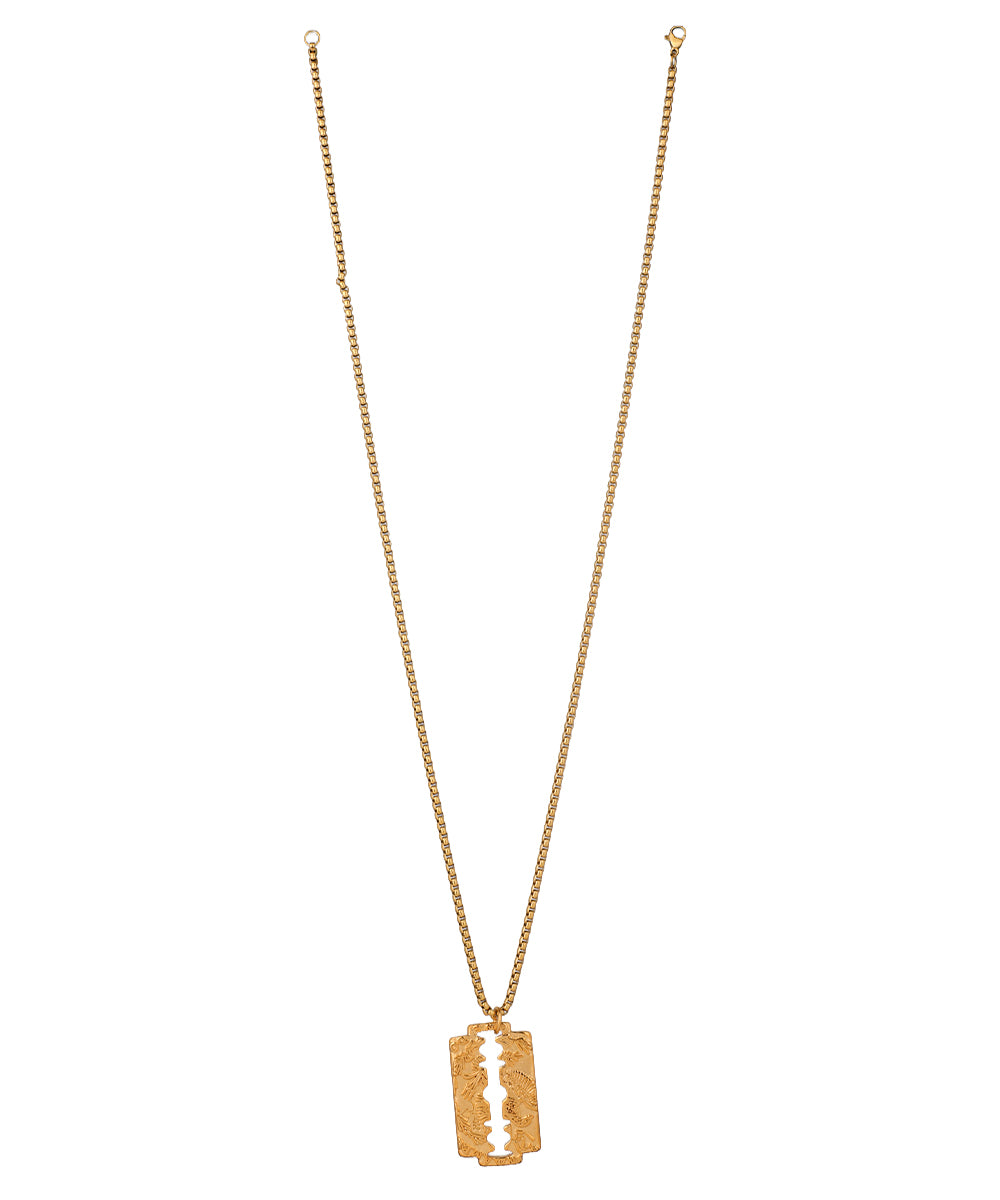 Razor Blade Pendant Men Necklace | Stylika