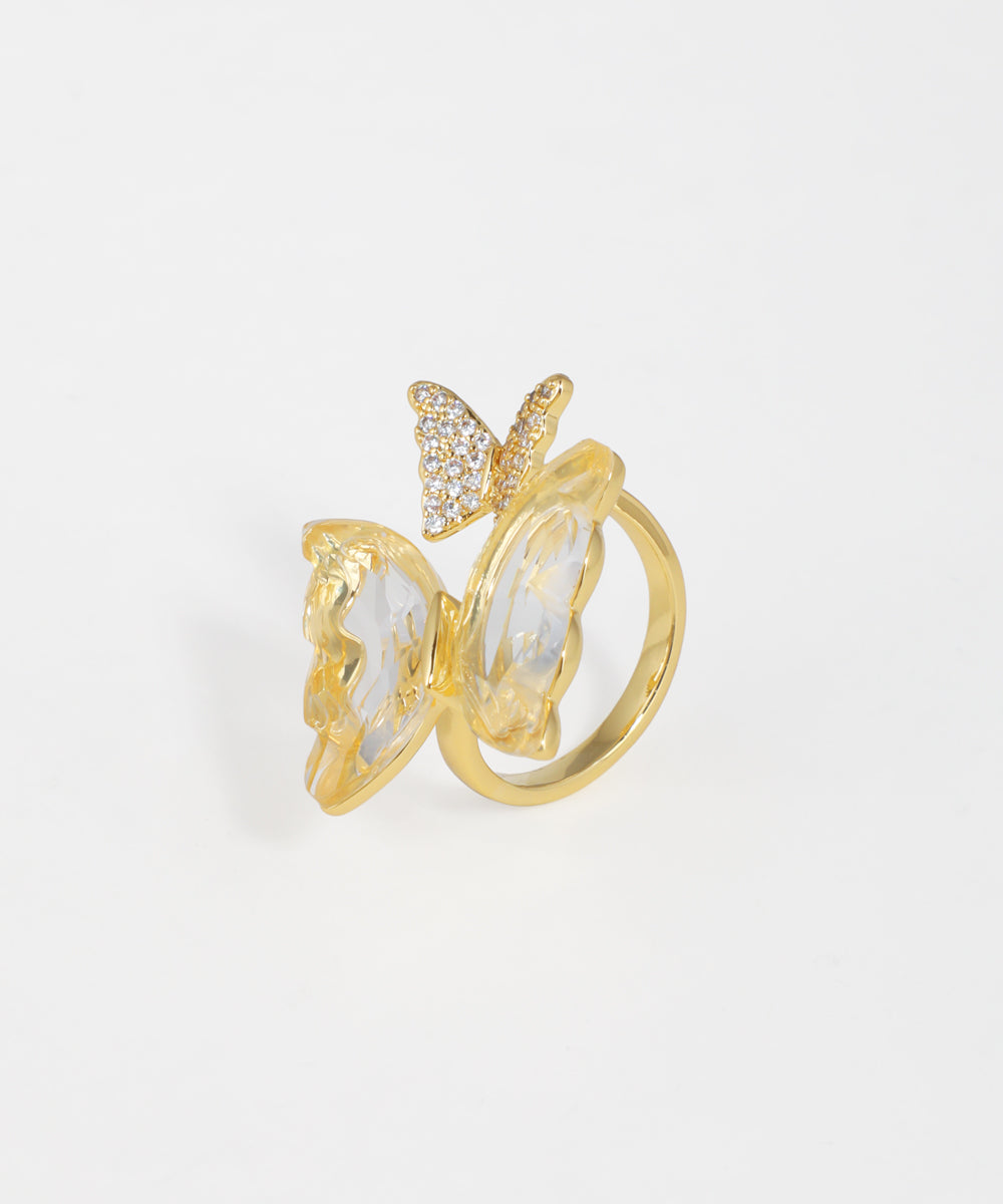Double Butterfly Open Design Ring | Stylika