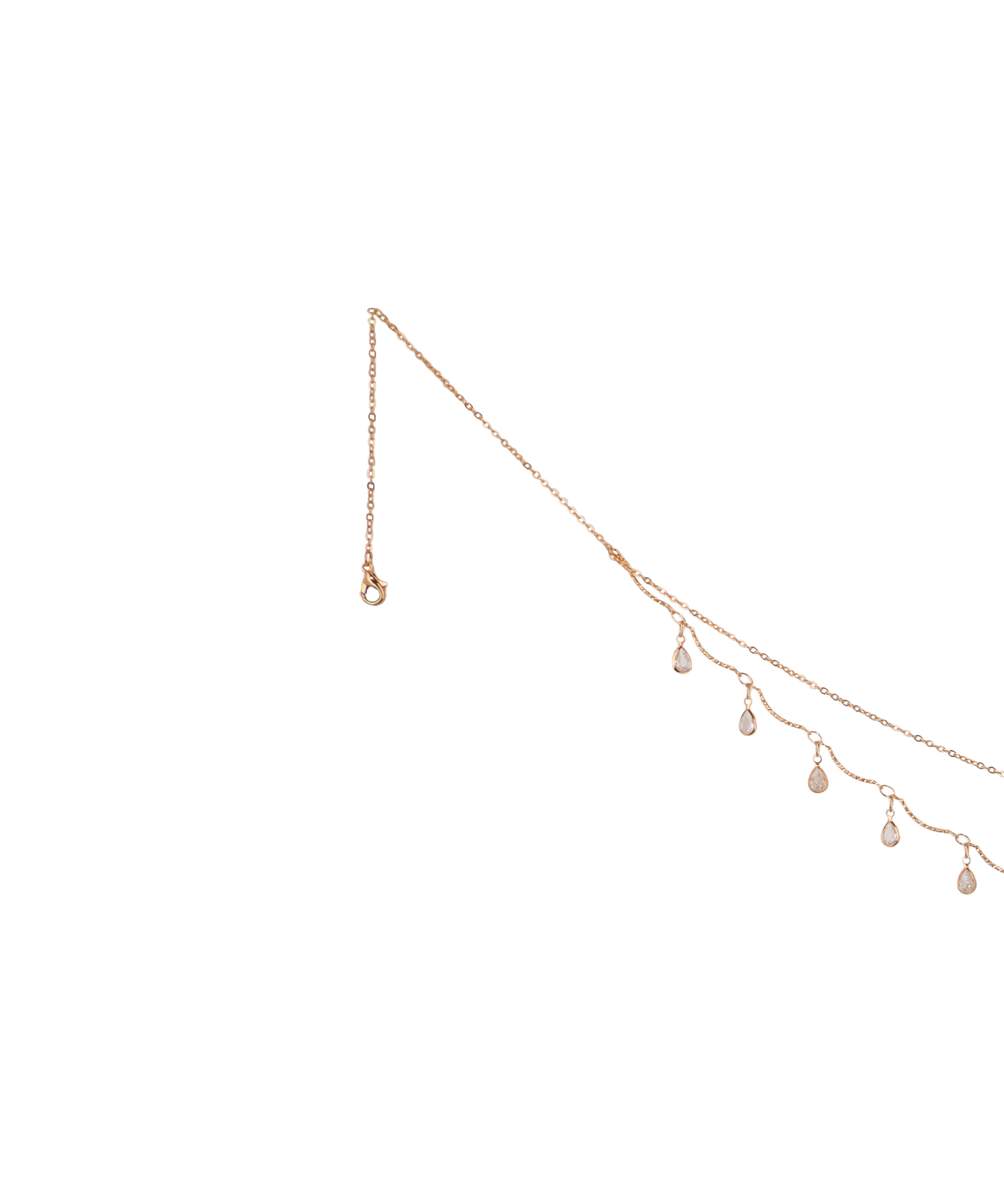 Two-Tiered Dainty Drop Accent Waist Chain | Stylika