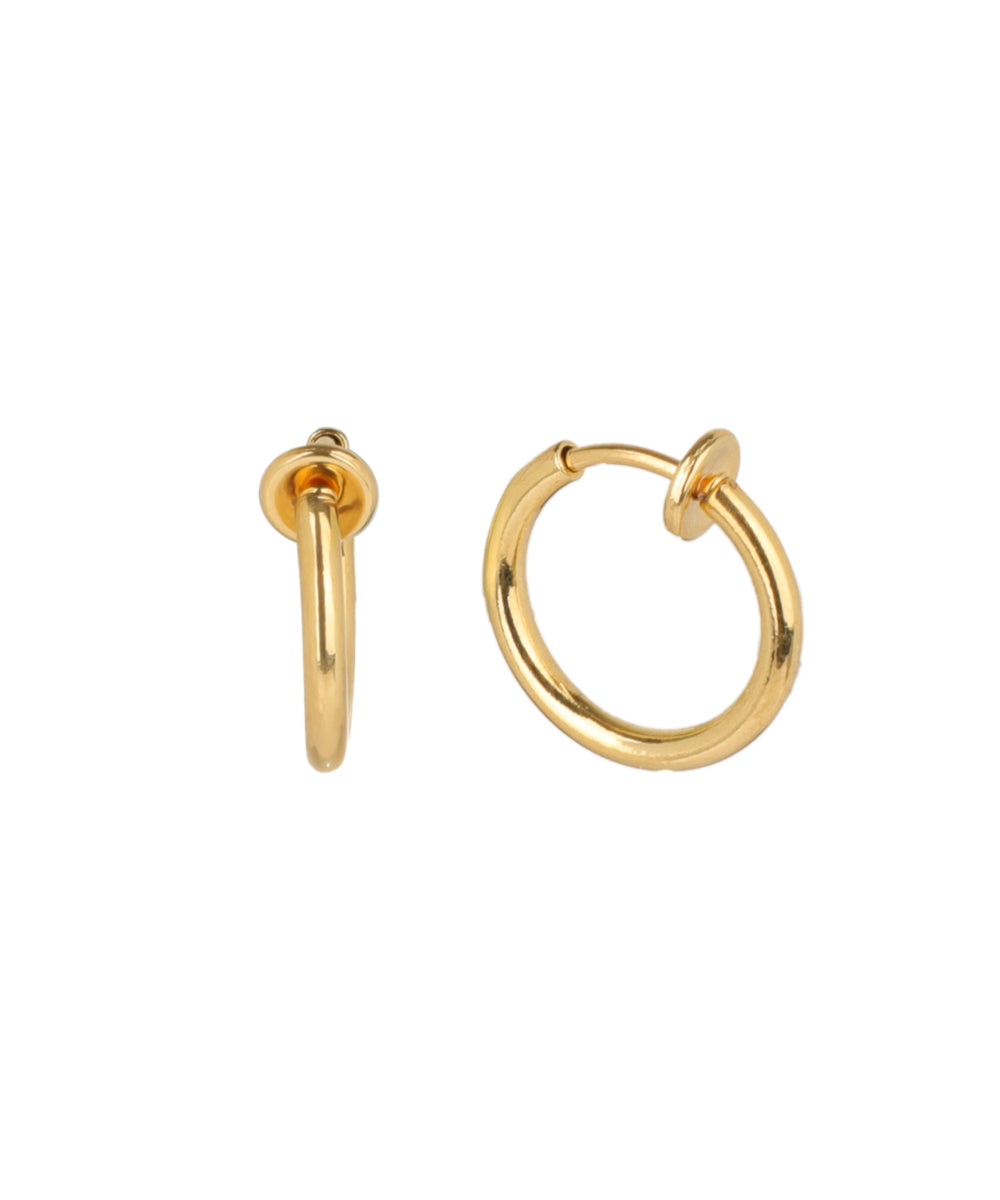 Minimalist Hoop Earrings with Circular Detail | Stylika