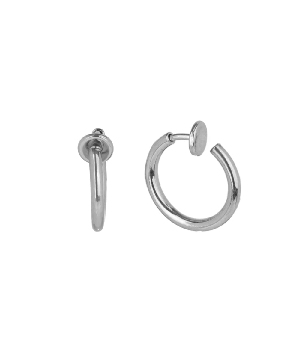 Minimalist Hoop Earrings with Circular Detail | Stylika