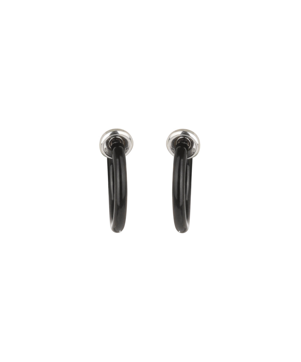 Minimalist Black Hoop Earrings | Stylika