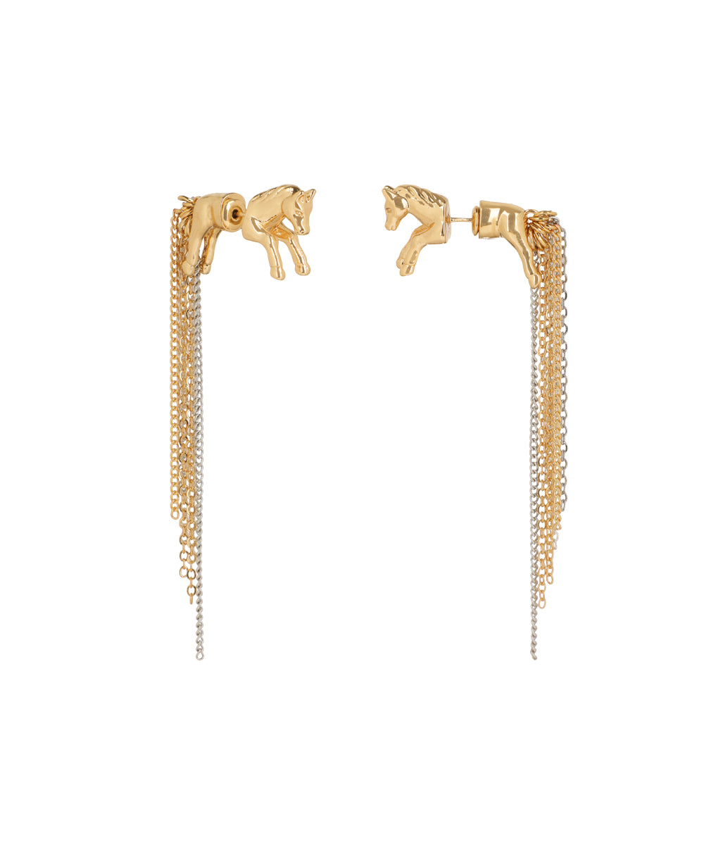 Trojan Horse Chain Drop Earrings | Stylika
