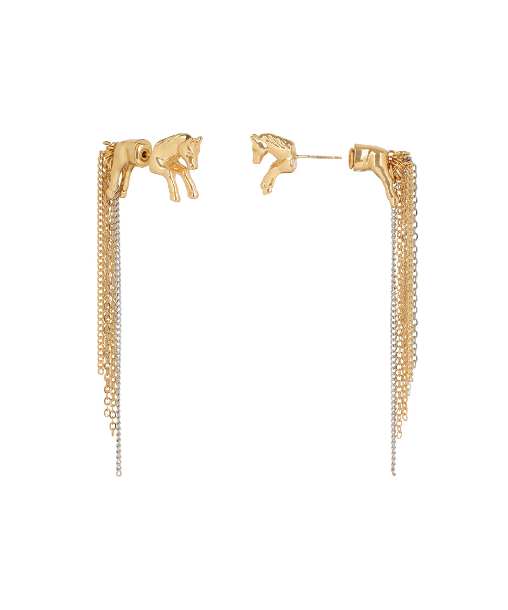 Trojan Horse Chain Drop Earrings | Stylika