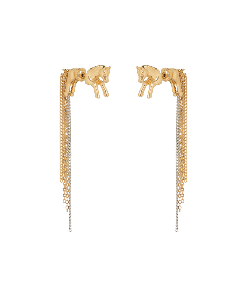 Trojan Horse Chain Drop Earrings | Stylika