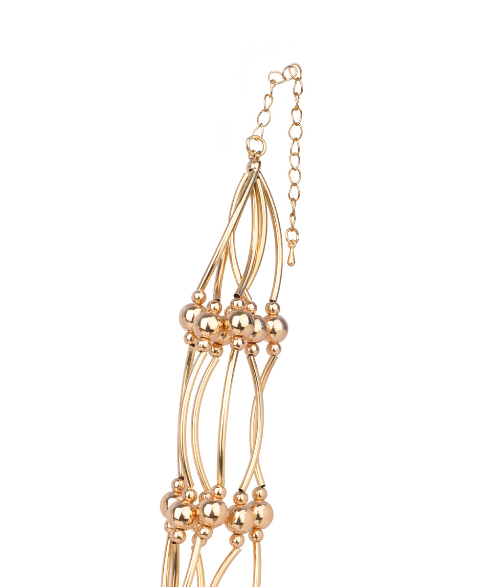 Multi-Layer Bead Detail Necklace | Stylika