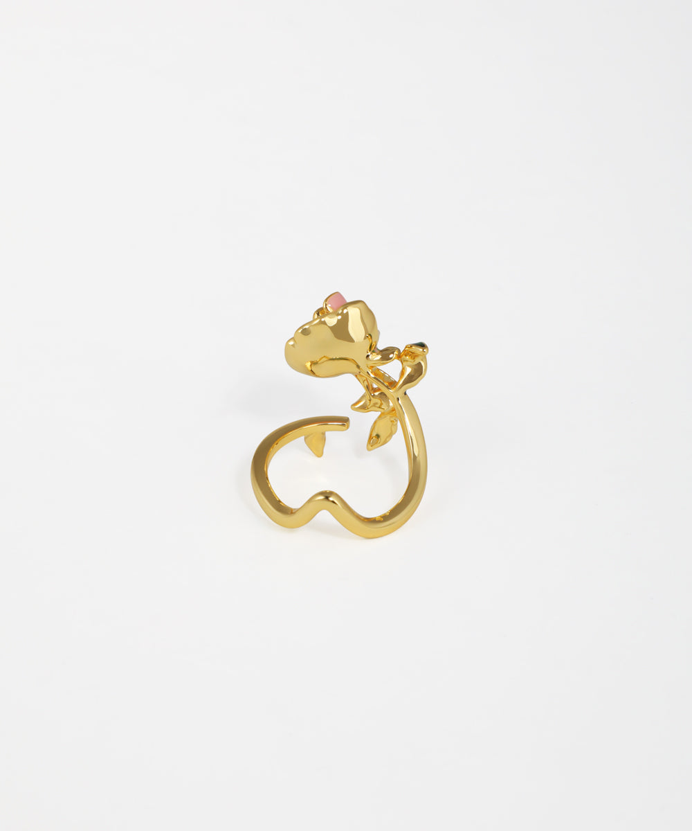 Enamel Rose Open Ring | Stylika