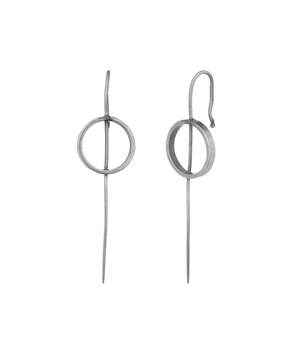 Minimalist Circular Drop Earrings | Stylika