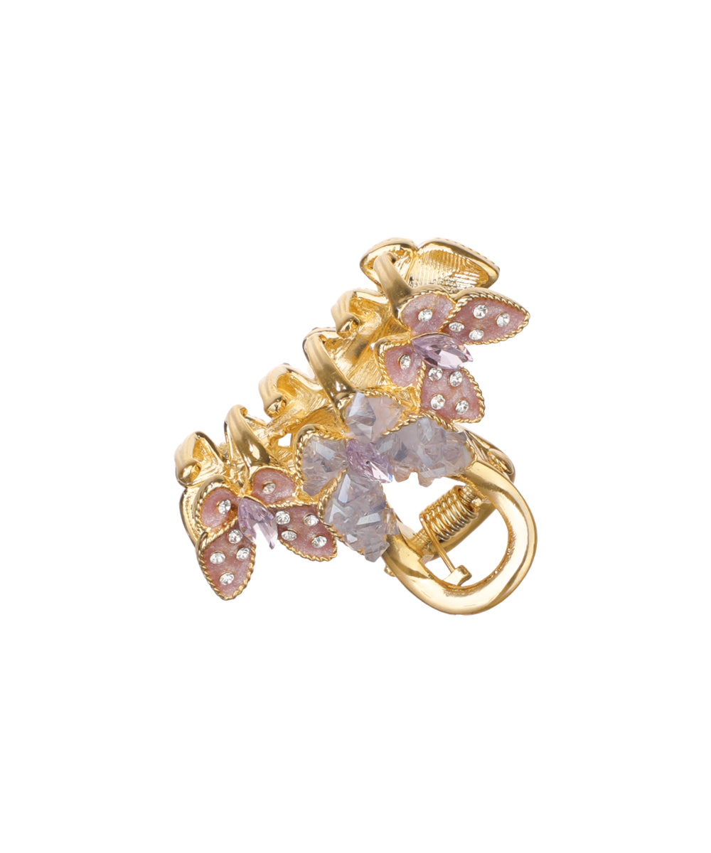 Ornate Butterfly Cluster Hair Claw Clip Accessory | Stylika
