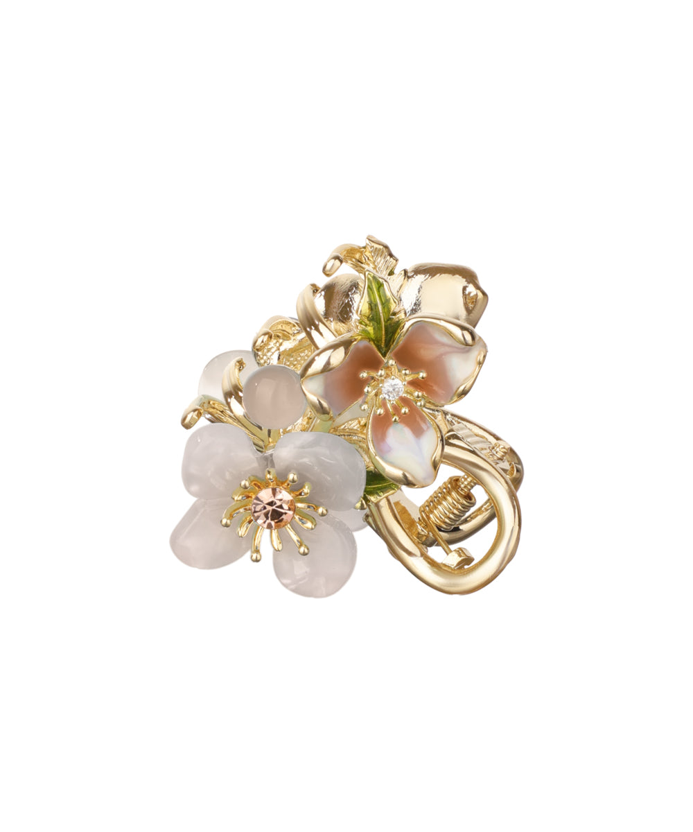 Garden-Inspired Floral Hair Claw Clip for Updos | Stylika
