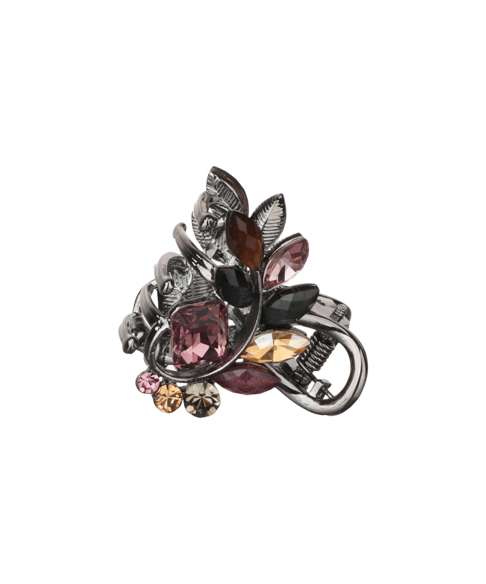 Sculpted Floral Stone Claw Clip | Stylika